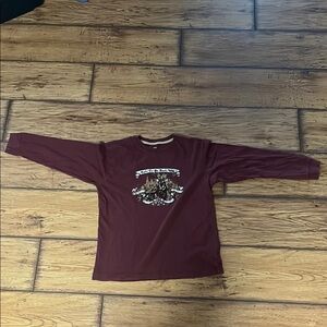 Old Navy Red Long Sleeve Tee Graphic Design